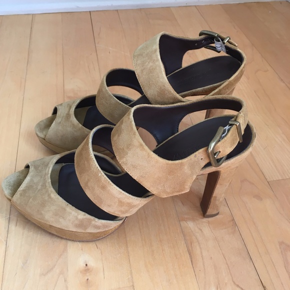J.Crew Collins suede platform sandal sz 9 - Picture 1 of 7